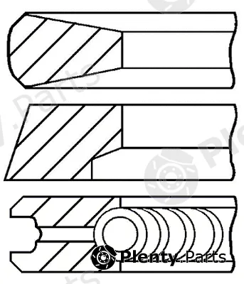 Goetze Engine 08-440600-00 — Piston Ring Kit Goetze Diamond Coated® LKZ-Ring®
