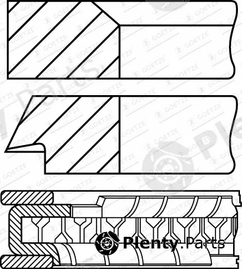Goetze Engine 08-424800-40 — Piston Ring Kit