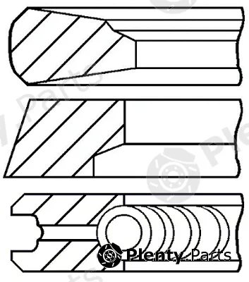 Goetze Engine 08-428900-00 — Piston Ring Kit Goetze Diamond Coated® LKZ-Ring®