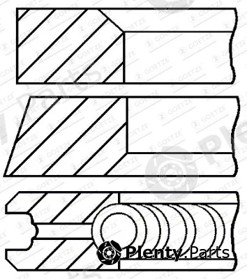 Goetze Engine 08-123405-30 — Piston Ring Kit LKZ-Ring®