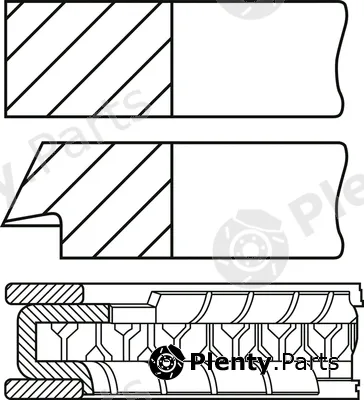 Goetze Engine 08-437407-00 — Piston Ring Kit CarboGlide®