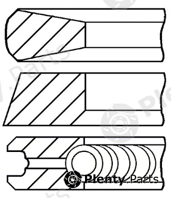 Goetze Engine 08-436700-00 — Piston Ring Kit Goetze Diamond Coated® LKZ-Ring®