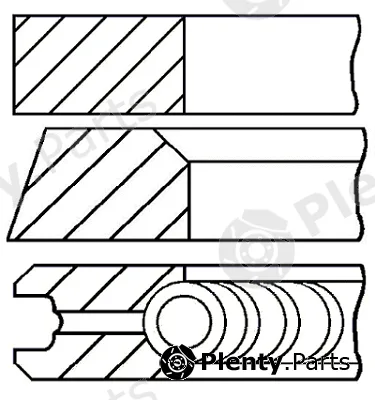 Goetze Engine 08-428707-00 — Piston Ring Kit Goetze Diamond Coated® LKZ-Ring®