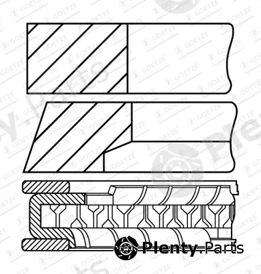 Goetze Engine 08-780700-10 — Piston Ring Kit