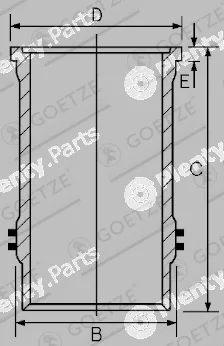 Goetze Engine 15-610060-10 — Cylinder Sleeve