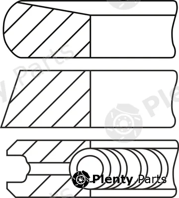 Goetze Engine 08-450600-00 — Piston Ring Kit Goetze Diamond Coated® LKZ-Ring®