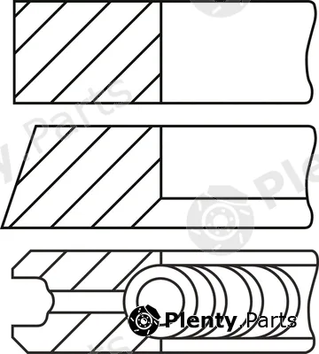 Goetze Engine 08-451400-00 — Piston Ring Kit Goetze Diamond Coated® LKZ-Ring®