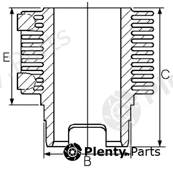 Goetze Engine 21207602DLSTD — Cylinder Sleeve