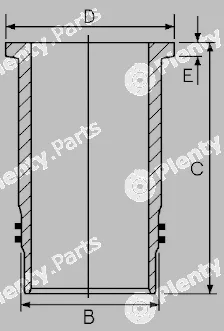 Goetze Engine 14-451040-00 — Cylinder Sleeve