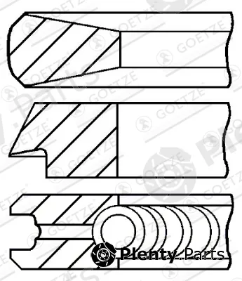 Goetze Engine 08-176000-10 — Piston Ring Kit