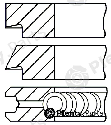 Goetze Engine 08-438300-00 — Piston Ring Kit Goetze Diamond Coated® LKZ-Ring®