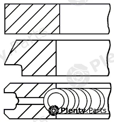 Goetze Engine 08-436500-00 — Piston Ring Kit Goetze Diamond Coated® LKZ-Ring®