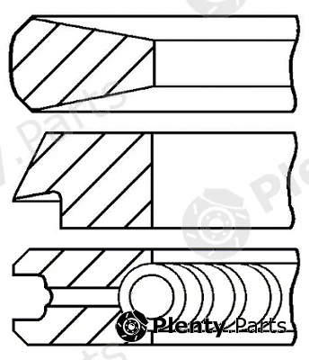 Goetze Engine 08-433600-00 — Piston Ring Kit LKZ-Ring®