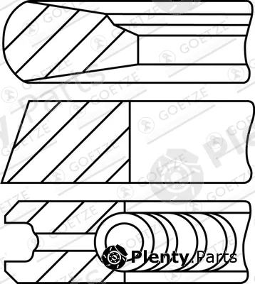 Goetze Engine 08-123900-10DR — Piston Ring Kit LKZ-Ring®
