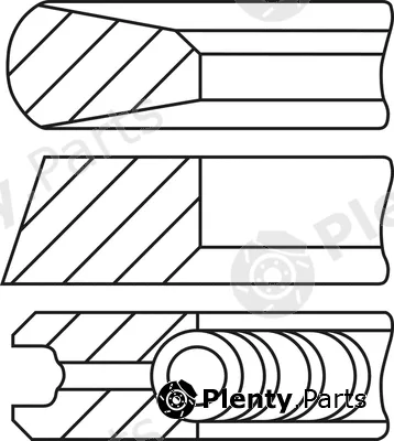 Goetze Engine 08-448200-00 — Piston Ring Kit Goetze Diamond Coated® LKZ-Ring®