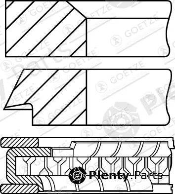 Goetze Engine 08-334400-10 — Piston Ring Kit