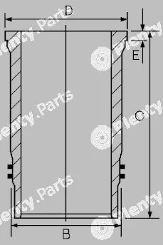 Goetze Engine 15-480450-00 — Cylinder Sleeve