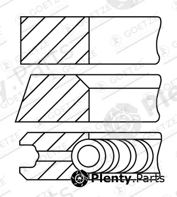 Goetze Engine 08-183300-10 — Piston Ring Kit