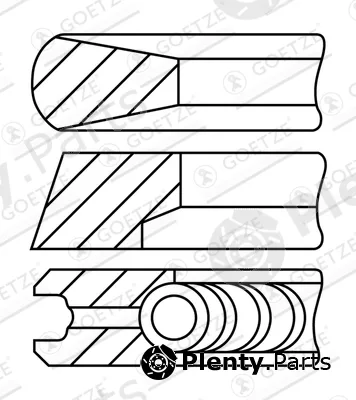 Goetze Engine 08-740007-10 — Piston Ring Kit