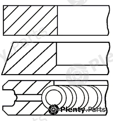 Goetze Engine 08-447500-00 — Piston Ring Kit Goetze Diamond Coated® LKZ-Ring®