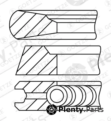 Goetze Engine 08-962100-10 — Piston Ring Kit