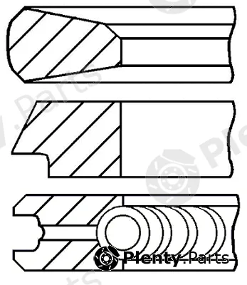 Goetze Engine 08-429200-00 — Piston Ring Kit Goetze Diamond Coated®