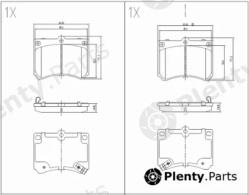Klaxcar France 24610z — Brake Pad Set, disc brake