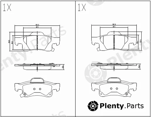 Klaxcar France 24645z — Brake Pad Set, disc brake