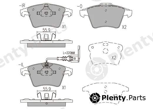Klaxcar France 24068z — Brake Pad Set, disc brake