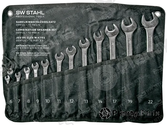 Swstahl 00912L — Spanner Set, ring/open ended
