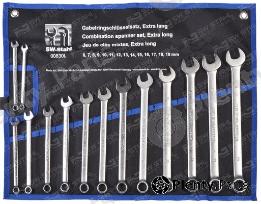 Swstahl 00830L — Spanner Set, ring/open ended