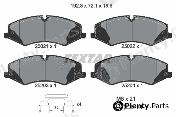 Textar 2502201 — Brake Pad Set, disc brake Q+