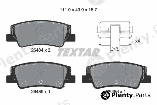 Textar 2648401 — Brake Pad Set, disc brake
