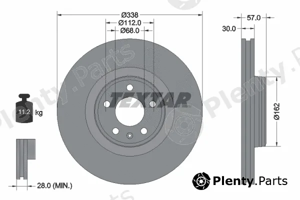 Textar 92282605 — Brake Disc PRO+