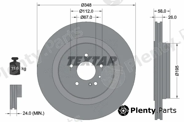 Textar 92198003 — Brake Disc PRO