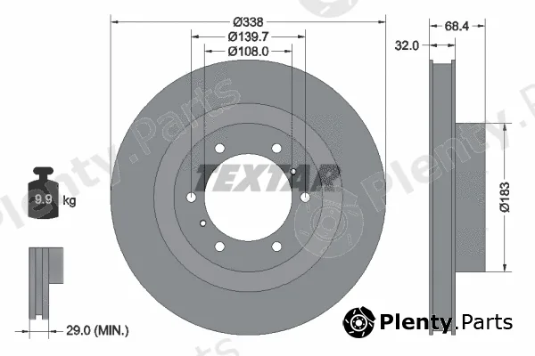 Textar 92223903 — Brake Disc PRO