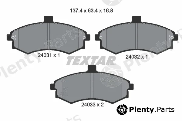 Textar 2403101 — Brake Pad Set, disc brake