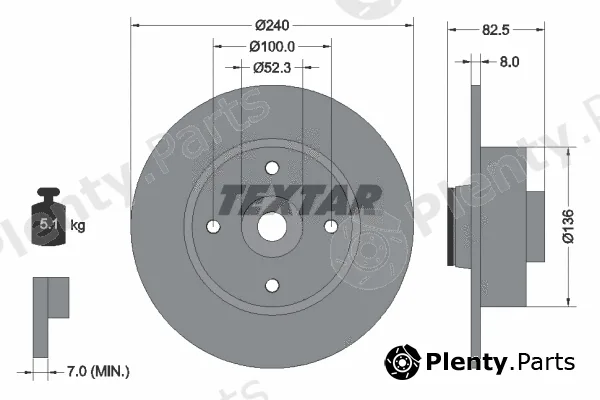 Textar 92154400 — Brake Disc