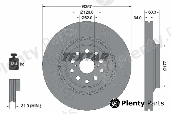 Textar 92224303 — Brake Disc PRO