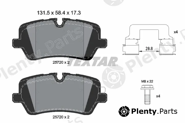 Textar 2572001 — Brake Pad Set, disc brake Q+