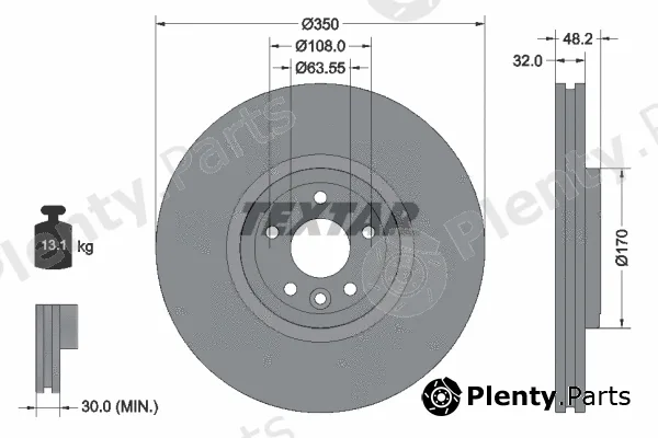 Textar 92308205 — Brake Disc PRO+