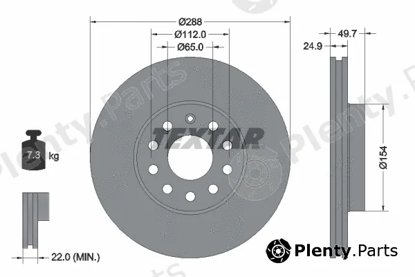 Textar 92120800 — Brake Disc