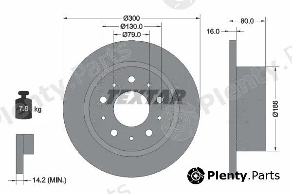 Textar 92157600 — Brake Disc