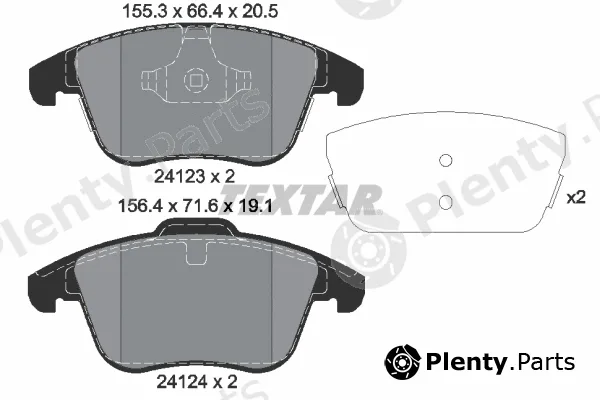 Textar 2412305 — Brake Pad Set, disc brake Q+