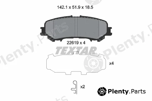 Textar 2261901 — Brake Pad Set, disc brake