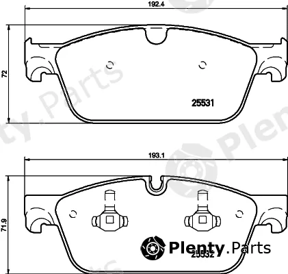 Textar 2553106 — Brake Pad Set, disc brake