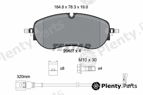 Textar 2640701 — Brake Pad Set, disc brake Q+