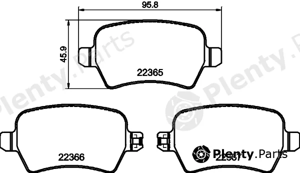 Textar 2236501 — Brake Pad Set, disc brake Q+