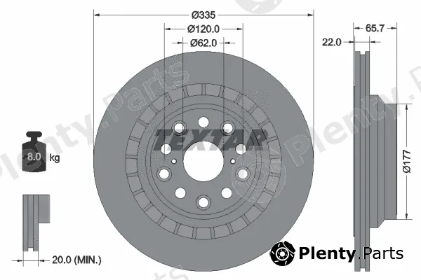 Textar 92224503 — Brake Disc PRO