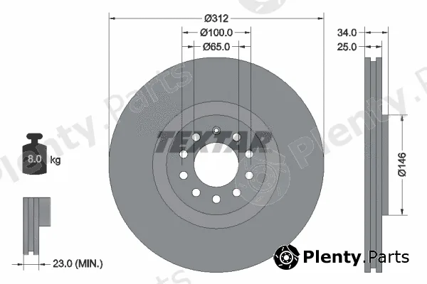 Textar 92098500 — Brake Disc